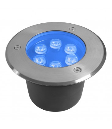 Spot Encastrable de Sol LED 6X1W Bridgelux 220V Bleu - Deliled