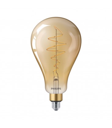 Ampoule LED E27 Philips décorative à filament - LED classic-giant 40W E27  A160 GOLD DIM - DELILED SAS
